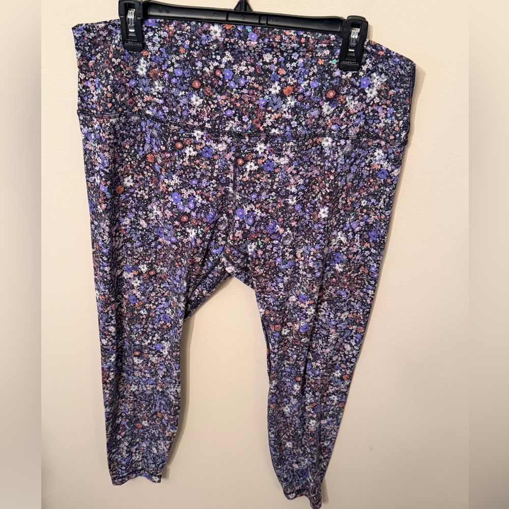 lululemon athletica Purple Floral Leggings